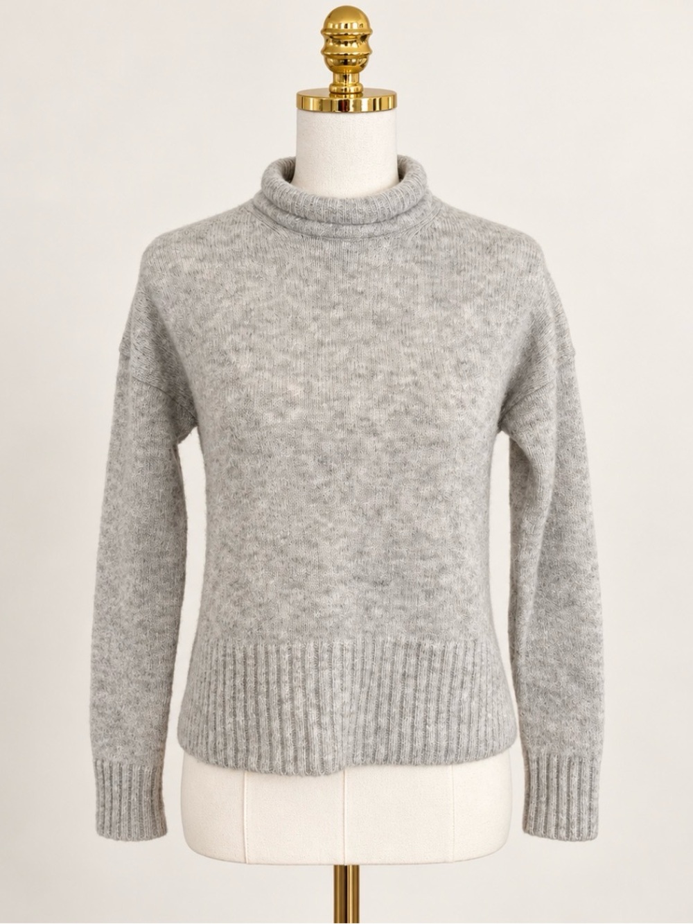Madewell Light Heather Gray Mock Neck Wool Sweater - XS